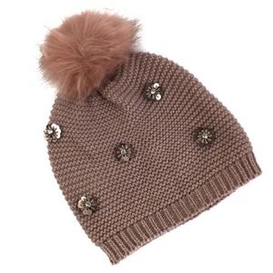 3/$25 Neiman Marcus Dolly Pom Pom Beanie Hat Size Small/Medium